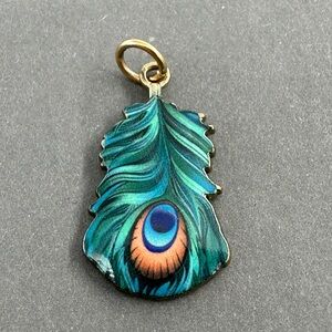 Peacock Feather Pendant Charm